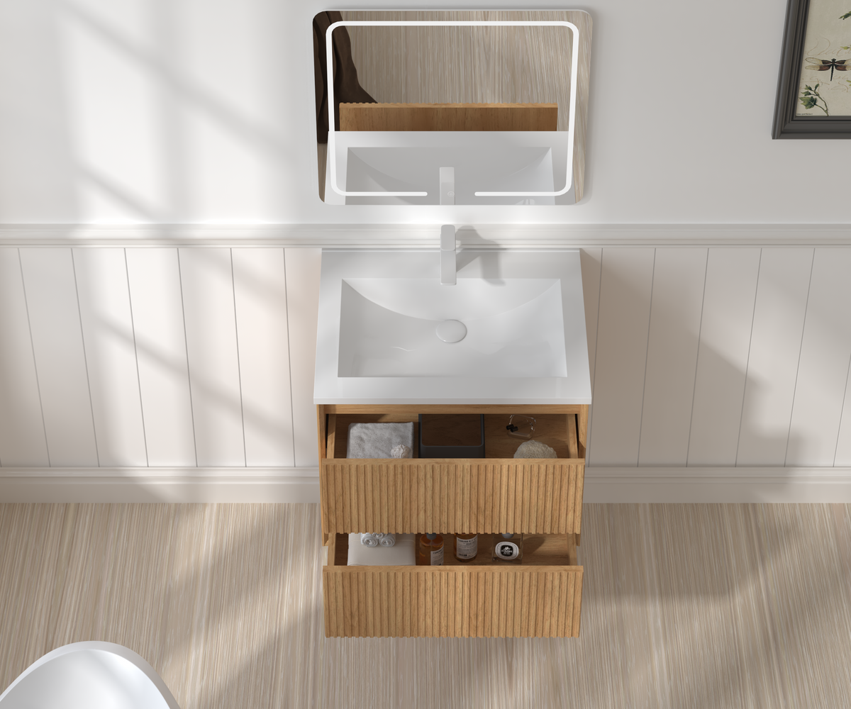 24" Floating Bathroom Vanity Set, photo 7 of 10