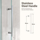 56-60"W x 72"H Frameless Sliding Shower Door – Clear Tempered Glass by HouseOfZazla