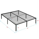 Queen Size Platform Bed with Quiet Support - Black