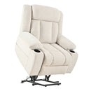 Power Lift Recliner Chair With Extended Footrest, Remote Control, Cup Holders, And Side Pockets by HouseOfZazla