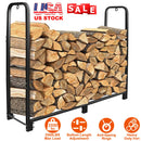 Firewood Log Rack 2500LBS Iron Wood Lumber Storage Stacking Rack 4.03ft Heavy Duty Pile Lumber Storage Holder for Fireplace Firepit
