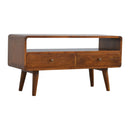 Solid Wood Curved Media Unit by HouseOfZazla