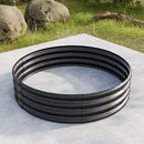 47.24x11.4" Tall Round Raised Garedn Bed,Metal Raised Beds for Vegetables, Outdoor Garden Raised Planter Box, Backyard Patio Planter Raised Beds for Flowers, Herbs, Fruits Black