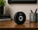 Alex Bump Philadelphia Flyers Autographed Logo Hockey Puck by Dynasty Sports & Framing