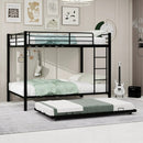 Durable Square Tube Iron Full-Size Bunk Bed by HouseOfZazla