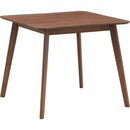 35.43 Inch Saving Place Table,Wooden Dining Table for 4 Persons,Modern Design Square Kitchen Table for Living Room,Apartment,Restaurant,,Walnut