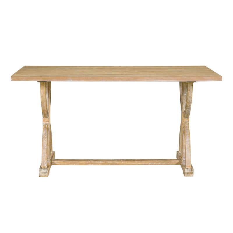 6-Piece Retro Rectangular Dining Table Set, Table with Unique Legs and 4 Upholstered Chairs & 1 Bench for Dining Room and Kitchen (Natural Wood Wash)