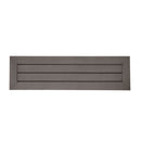 Modern Aluminum Outdoor Dining Bench With X Base - Dark Gray