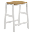 Prager - 3 Piece Kitchen Island Counter Table Set With Overhead Rack And Backless Stools - White by HouseOfZazla