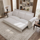 Pull Out Sofa Bed 3 In 1 Convertible Sleeper Sofa With Nailhead Trim & Rolled Arm, Multi Functional by HouseOfZazla