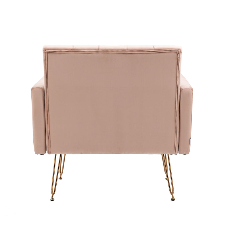 Accent Chair, leisure single sofa with Rose Golden feet