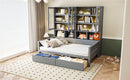 Daybed With Glass Door Storage Cabinets, Built In LED Lighting And Shelves by HouseOfZazla