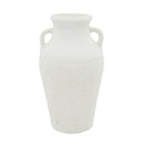 Rustic White Terracotta Tall Vase