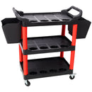 3 Tier Rolling Auto Detail Cart With Wheels