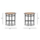 Foundry 24" Square Reclaimed Pine Wood & Iron Side Table Antique by HouseOfZazla