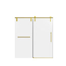 Frameless Single Sliding Shower Doors With Towel Rail & Handle by HouseOfZazla