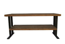 Media Console Table With One Shelf To Your Home Decor - Natural / Black by HouseOfZazla