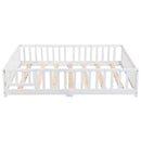 Solid Wood Floor Bed With Door And Fence For Children by Unique Piece Furniture