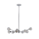 28" Modern Crystal Chandelier With 9 Lights