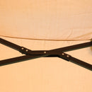 15x9ft Large Double-Sided Rectangular Outdoor Twin Patio Market Umbrella with light and base- taupe