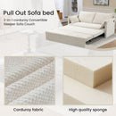 Pull Out Sofa Bed, Convertible Sleeper Sofa Couch, Side Storage, And USB / C - Type Charging Ports Chair by Unique Piece Furniture