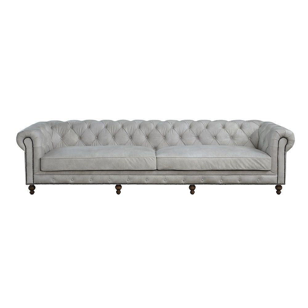 Ofer - Sofa - Vintage White Top Grain Leather, photo 5 of 7