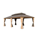 14x22FT Hardtop Gazebo with Galvanized Steel Double Roof by HouseOfZazla