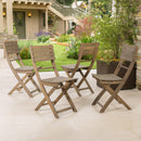 Positano - 4 Piece Foldable Chair Set in Gray by HouseOfZazla