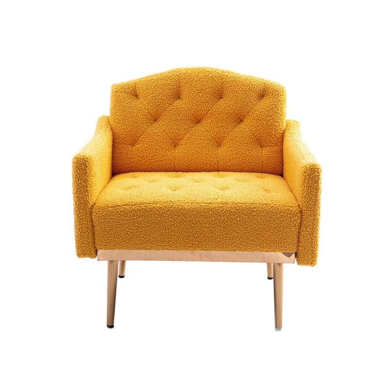 Accent Chair, leisure single sofa with Rose Golden feet