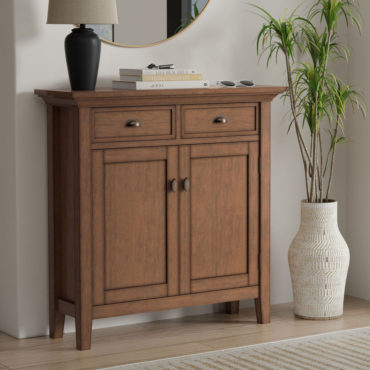 Redmond - Entryway Cabinet With Adjustable Shelves And Drawers - Brown, photo 6 of 7