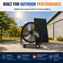 24 Inch Solar Floor-Standing Fan With Adjustable Solar Panel by HouseOfZazla