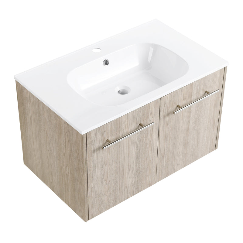 30 Inch Wall Mounted Bathroom Vanity (KD-Packing)-BEO