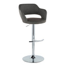 Margarite - Contemporary Ajustable Barstool With Swivel With Rounded T Footrest (Set of 2) by HouseOfZazla