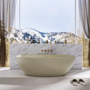 66.9 Inch Freestanding Solid Surface Soaking Bathtub