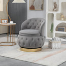 360 Degree Swivel Cuddle Barrel Accent Storage Chairs, Round Armchairs with Wide Upholstered, Fluffy Velvet Fabric Chair for Living Room, Bedroom, Office, Waiting Rooms