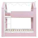 Full Size Bunk Bed with Storage Drawers & Shelves
