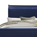 Charlston - Modern Sleigh Design Bed With LED by Unique Piece Furniture