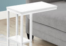 Accent Table, C-Shaped, Marble Look Contemporary & Modern Convenient Design by HouseOfZazla