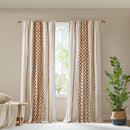 1 PC 50x84' Cotton Printed Window Panel with Chenille Stripe and Lining by HouseOfZazla