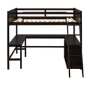 Loft Bed With Shelves With Desk by HouseOfZazla