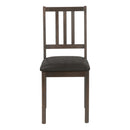 Dining Chair, Side, Upholstered For Dining Room, Transitional (Set of 2) - Brown
