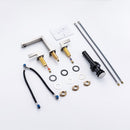 8 inch Widespread Bathroom Faucet Matte Black Bathroom Faucets for Sink 3 Hole Brass 2 Handle Lavatory Square Faucet Modern rv Bathroom Faucets