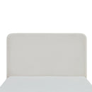 Canter Tall Headboard Upholstered Bed in Pearl White Chenille, Queen Size by HouseOfZazla
