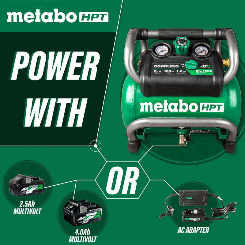 Metabo HPT EC36DAQ4M 36V MultiVolt 2 Gallon Cordless Compressor