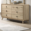 Dresser, 6 Drawers Storage - Beige