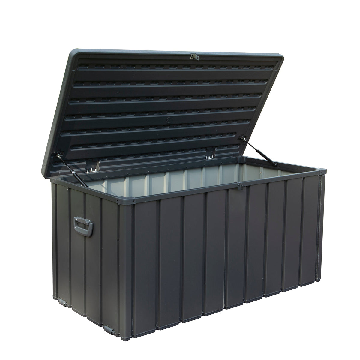 100 Gallon Outdoor Storage Deck Box - Waterproof, Dark Gray, photo 5 of 7