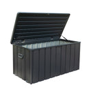 100 Gallon Outdoor Storage Deck Box - Waterproof, Dark Gray