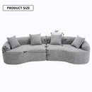 4 Seater Sofa With Fabric, 30D, 60 Hardness Full Sponge, 4 Pillow For Living Room, Home Furniture Sleeper Sectional Sofa For Apartment by Unique Piece Furniture