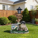 Sitting Pug Dog Planter Statue by HouseOfZazla