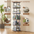 Rotating Bookshelf Tower 5 Tier Spinning 360 Degree Revolving Storage Shelf